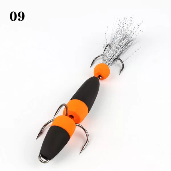 Mandula L 9cm, negru/portocaliu model 9