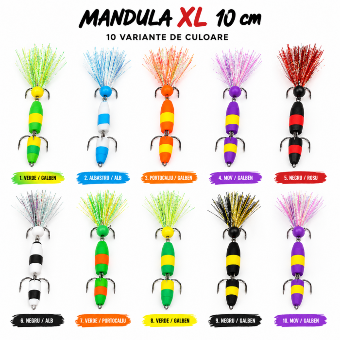 Mandula XL 10 cm naluca flotanta pentru jig stiuca si salau