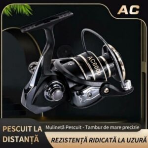 Mulinetă FishingBox AC6000 – Frână Frontală 10kg, Tambur Aluminiu & Mâner CNC Mulinetă FishingBox AC6000 – Frână Frontală 10kg, Tambur Aluminiu & Mâner CNC